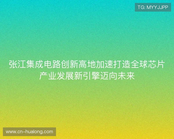 张江集成电路创新高地加速打造全球芯片产业发展新引擎迈向未来